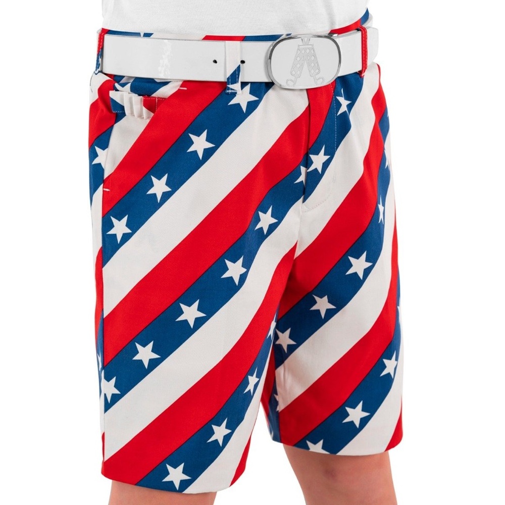 💗5 for $25💗 Royal & Awesome Pars & Stripes Kids Golf Shorts